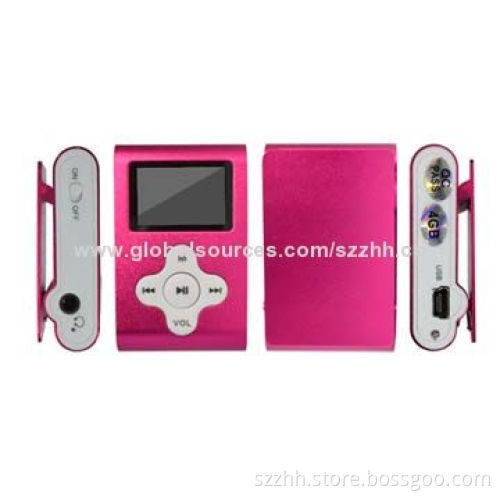 Flash Clip MP3 Players with 1.1-inch OLED Display with USB Disk, 3.5mm Jack